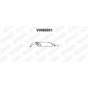 Silencieux arrière VENEPORTE VW80001