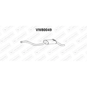 VENEPORTE VW80049 - Silencieux arrière