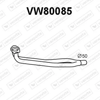 Tuyau d'échappement VENEPORTE VW80085 pour VOLKSWAGEN GOLF 1.8 - 90cv