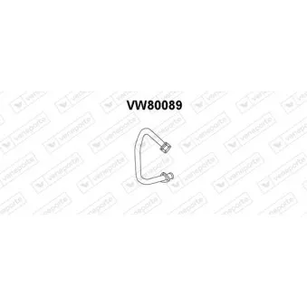Tuyau d'échappement VENEPORTE VW80089