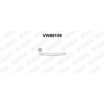 Tuyau d'échappement VENEPORTE VW80109 pour VOLKSWAGEN GOLF 1.6 D - 54cv