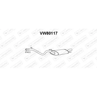 VENEPORTE VW80117 - Silencieux arrière