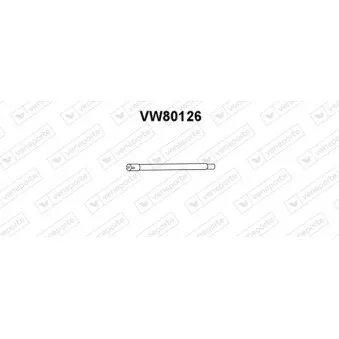 Tuyau d'échappement VENEPORTE VW80126 pour VOLKSWAGEN GOLF 2.0 GTI 16V - 150cv