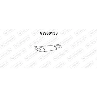 VENEPORTE VW80133 - Silencieux arrière