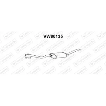 Silencieux arrière VENEPORTE VW80135