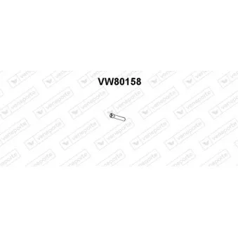 Tuyau d'échappement VENEPORTE VW80158 pour VOLKSWAGEN PASSAT 1.6 D - 54cv