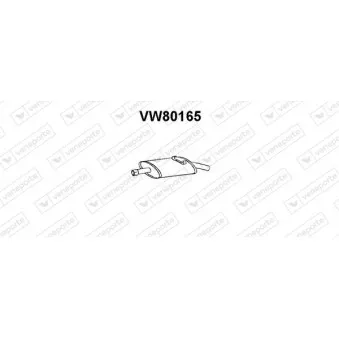 Silencieux arrière VENEPORTE VW80165 pour VOLKSWAGEN PASSAT 1.8 - 112cv