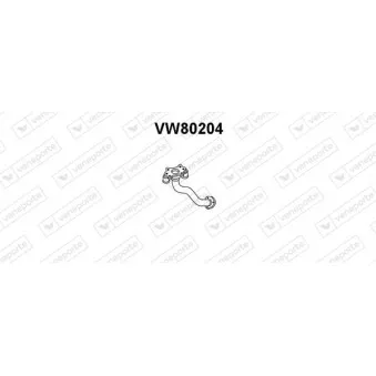 Tuyau d'échappement VENEPORTE VW80204 pour VOLKSWAGEN GOLF 1.9 D - 65cv