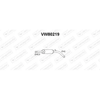 VENEPORTE VW80219 - Silencieux central