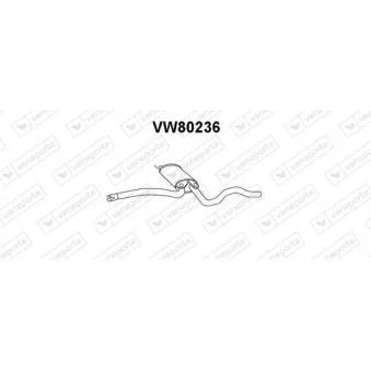 VENEPORTE VW80236 - Silencieux central
