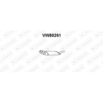 VENEPORTE VW80261 - Silencieux arrière