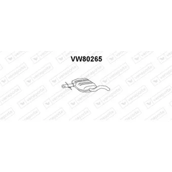 VENEPORTE VW80265 - Silencieux central