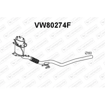 Filtre à particules / à suie, échappement VENEPORTE OEM 5N0254700NX
