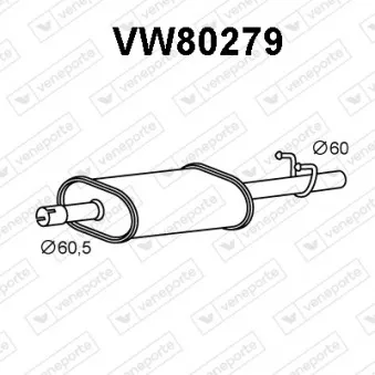 Silencieux avant VENEPORTE OEM 2D0253409E