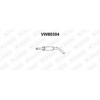 Silencieux avant VENEPORTE VW80304