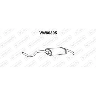 VENEPORTE VW80305 - Silencieux arrière
