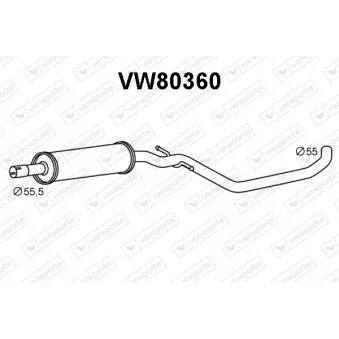 Silencieux central VENEPORTE VW80360