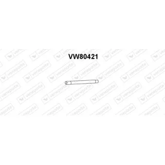 Tuyau d'échappement VENEPORTE VW80421 pour VOLKSWAGEN GOLF 2.0 GTI 16V - 150cv