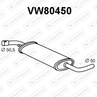 VENEPORTE VW80450 - Silencieux central