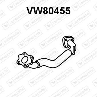 Tuyau d'échappement VENEPORTE VW80455 pour VOLKSWAGEN TRANSPORTER - COMBI 2.0 - 84cv