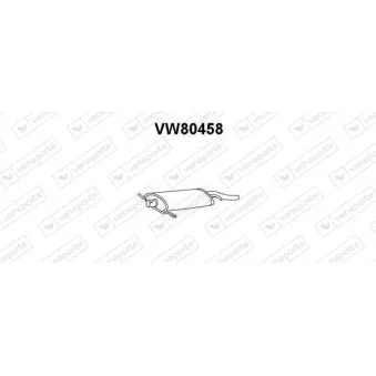 Silencieux arrière VENEPORTE VW80458 pour VOLKSWAGEN GOLF 1.8 - 98cv