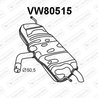 VENEPORTE VW80515 - Silencieux arrière
