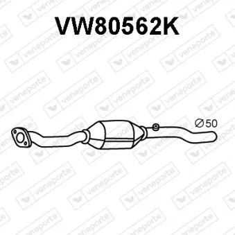 Catalyseur VENEPORTE VW80562K pour VOLKSWAGEN TOURAN 1.6 FSI - 115cv