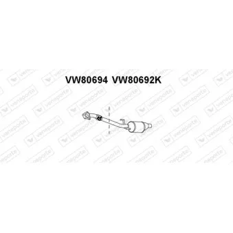 VENEPORTE VW80694 - Tuyau d'échappement