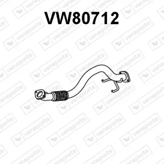 Tuyau d'échappement VENEPORTE VW80712 pour VOLKSWAGEN TOURAN 1.4 TSI - 140cv