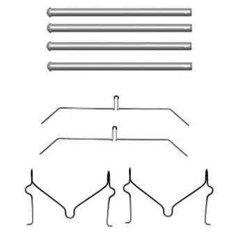 Kit d'accessoires, plaquette de frein à disque MINTEX MBA1701
