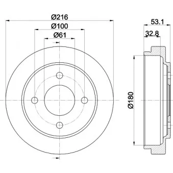 Tambour de frein MINTEX OEM 432065F011
