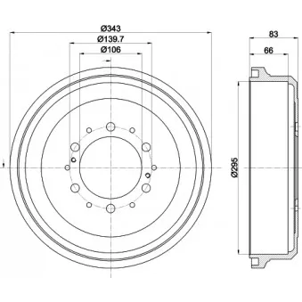 MINTEX MBD084 - Tambour de frein