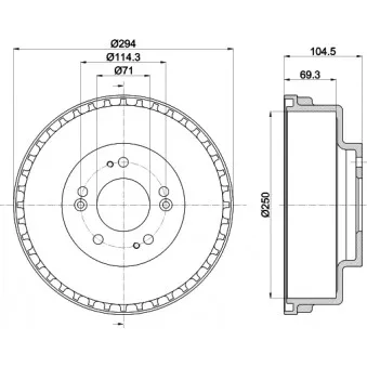 Tambour de frein MINTEX OEM 0K55226251A