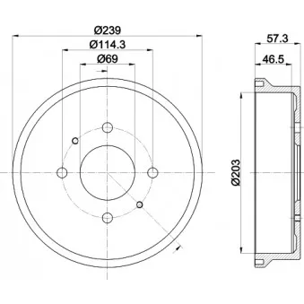 Tambour de frein MINTEX OEM 4544230101