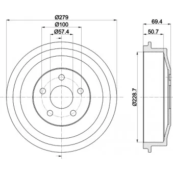 MINTEX MBD401 - Tambour de frein