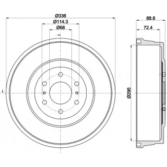 Tambour de frein MINTEX OEM 43206EB360