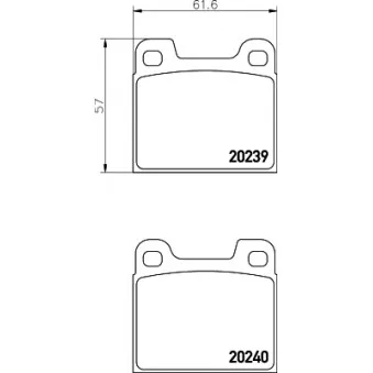 MINTEX MDB1089 - Jeu de 4 plaquettes de frein avant