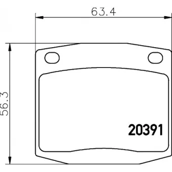 Jeu de 4 plaquettes de frein avant MINTEX OEM 41060W5626