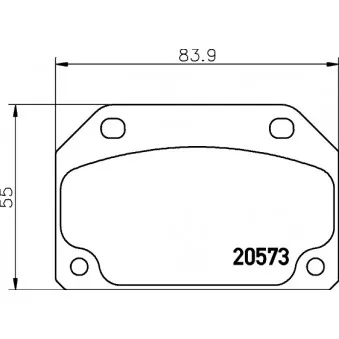 Jeu de 4 plaquettes de frein avant MINTEX [MDB1197]