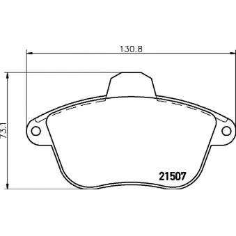 Jeu de 4 plaquettes de frein avant MINTEX OEM 425089