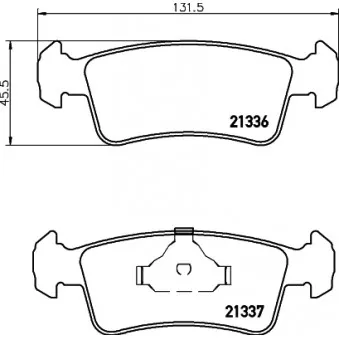 Jeu de 4 plaquettes de frein avant MINTEX OEM 5520083822000