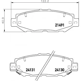 Jeu de 4 plaquettes de frein arrière MINTEX OEM 0446650040