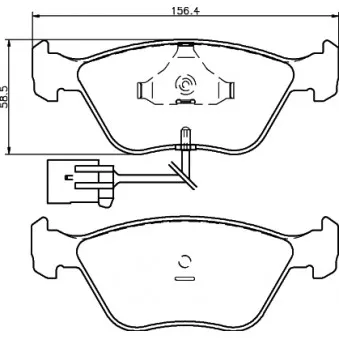 Jeu de 4 plaquettes de frein avant MINTEX MDB1810