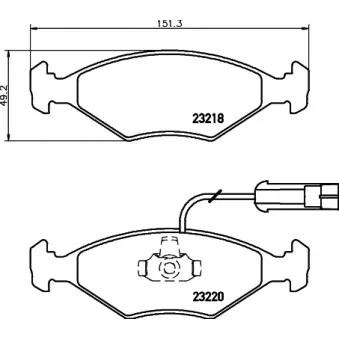 Jeu de 4 plaquettes de frein avant MINTEX OEM 71738156