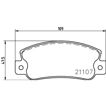 Jeu de 4 plaquettes de frein arrière MINTEX OEM 792383