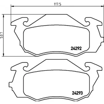 Jeu de 4 plaquettes de frein avant MINTEX MDB2021