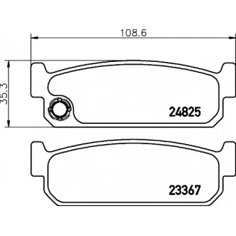 Jeu de 4 plaquettes de frein arrière MINTEX OEM 4406060486