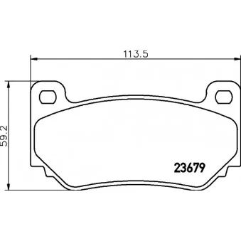 Jeu de 4 plaquettes de frein avant MINTEX OEM SFP000310