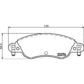 Jeu de 4 plaquettes de frein avant MINTEX OEM 425214