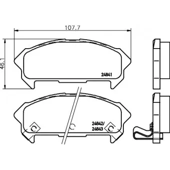 Jeu de 4 plaquettes de frein arrière MINTEX MDB2347